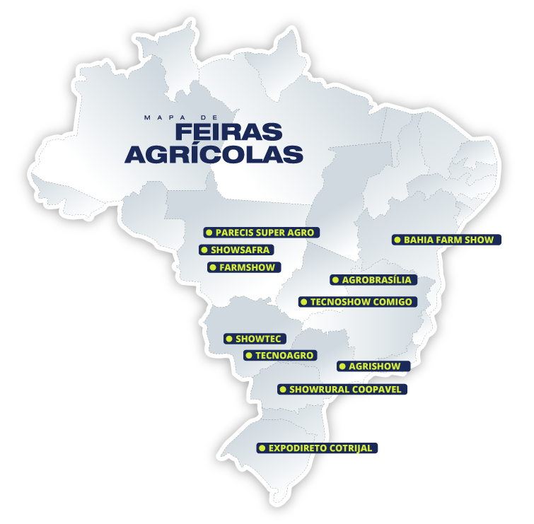 Mapa Feiras Agronegócio Trendix Brasil